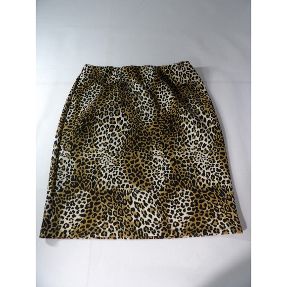 Cato Est 1946 18/20 Pull On Pencil Skirt Stretchy Leopard Cheetah Animal Print - Picture 2 of 11